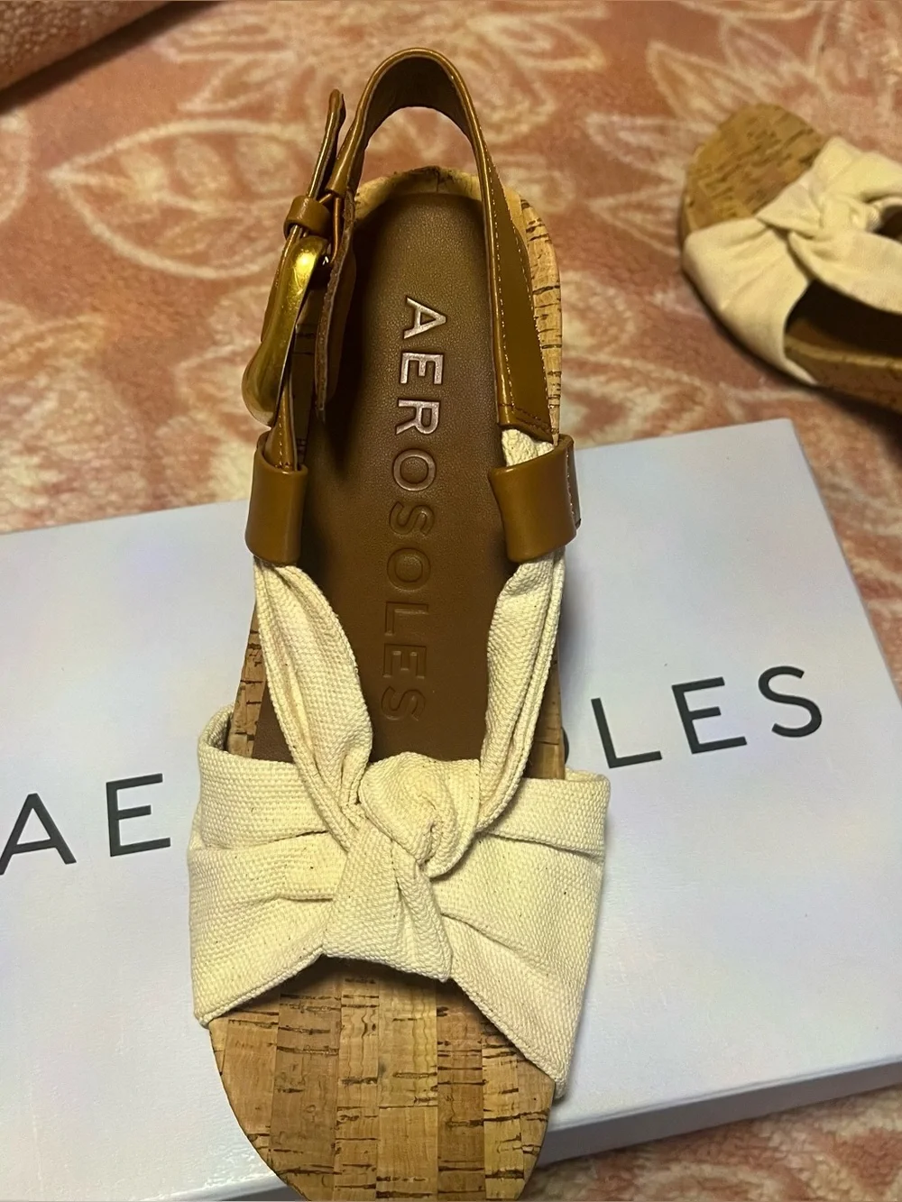 AEROSOLES Miki Cork Wedge Sandal
